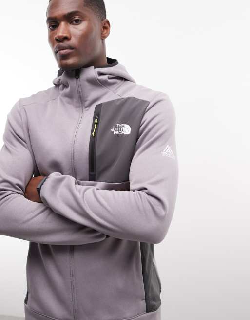 The North Face Mountain Athletics full zip fleece hoodie in grey, 2 of 5