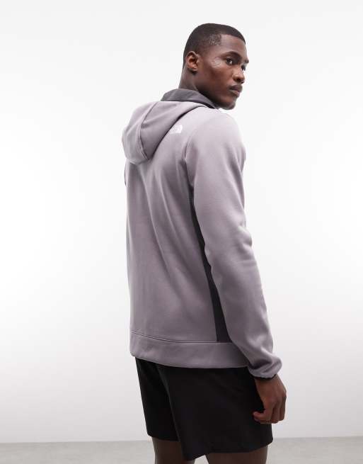 The North Face Mountain Athletics full zip fleece hoodie in grey, 3 of 5
