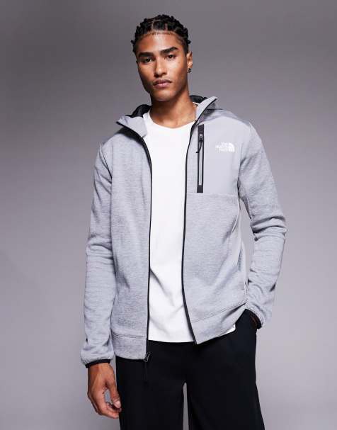 The North Face Mountain Athletics full zip fleece tech hoodie in grey - view 1