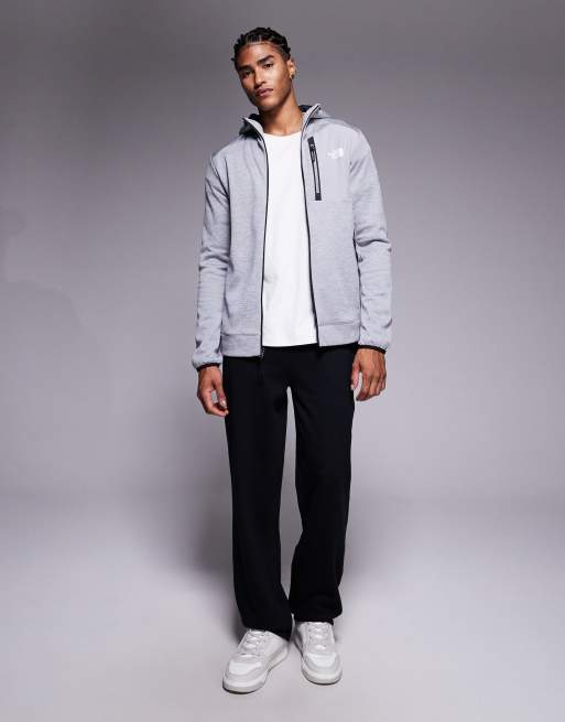 The North Face Mountain Athletics full zip fleece tech hoodie in grey, 2 of 5