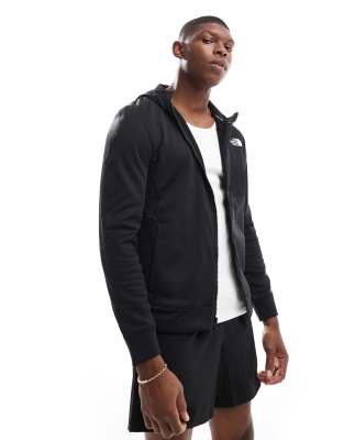 The North Face Mountain Athletics full zip logo hoodie in black ASOS