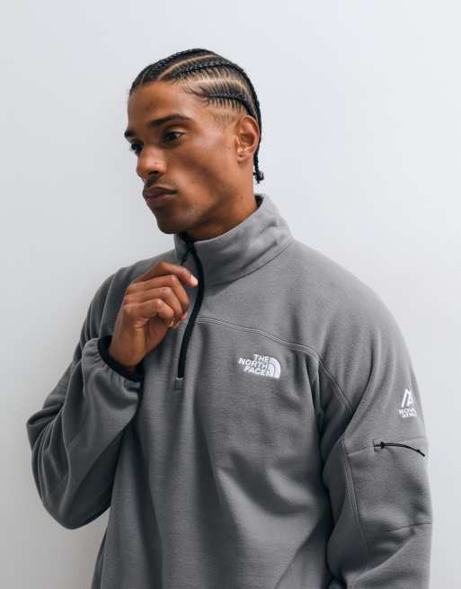 The North Face Mountain Athletics Glacier 1/4 zip fleece in grey, 3 of 5