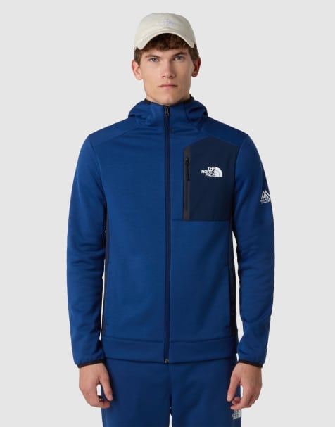 The North Face – Mountain Athletics – Kapuzenjacke aus Fleece in Estate Blue/Summit Navy mit durchgehendem Reißverschluss - view 1