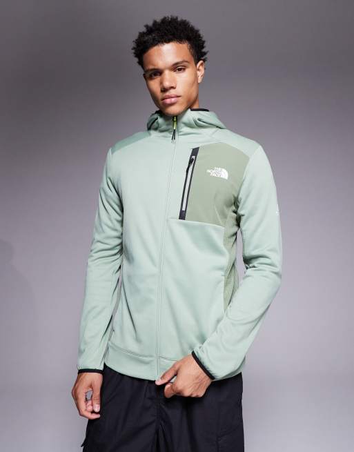 The North Face - Mountain Athletics - Pile con cappuccio e zip color slate moss/bark mist