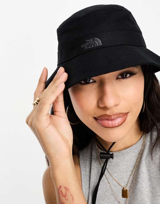 Black north store face bucket hat