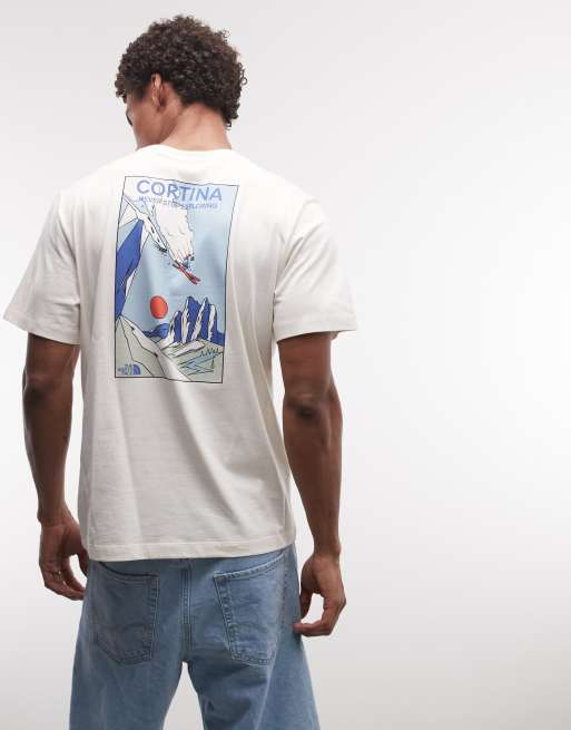 The North Face Mountain Celebration back print t-shirt in off white, 3 of 5