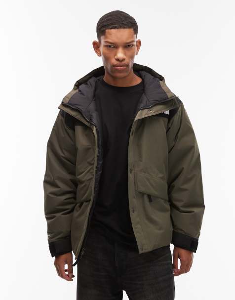 The North Face Mountain Down insulated waterproof jacket in dark green - view 1