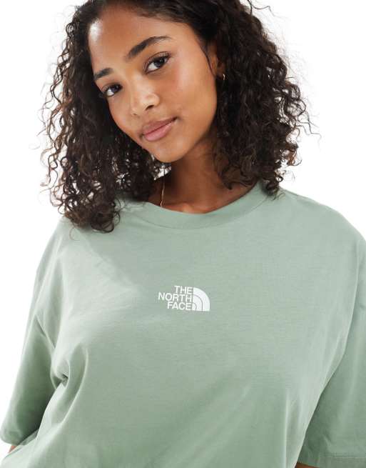 The North Face - Mountain Fun - T-shirt oversize unisexe avec imprimé au dos - Vert clair, 4 de 4