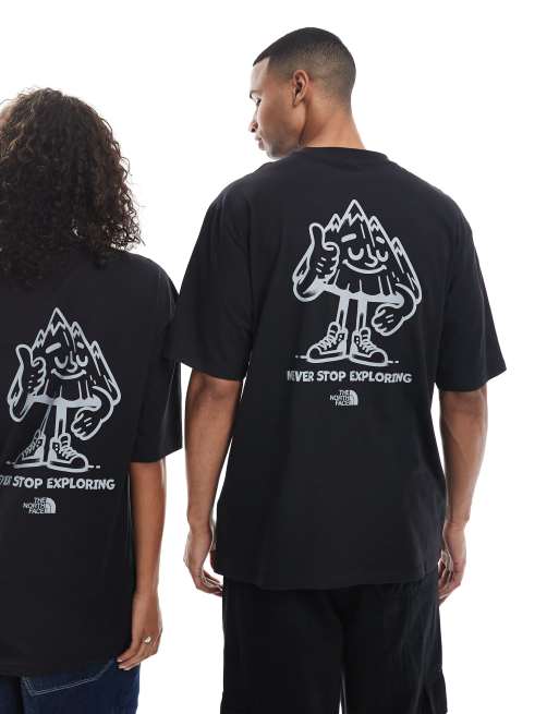 The North Face - Mountain Fun - T-shirt unisex oversize nera con stampa sulla schiena, 2 di 4