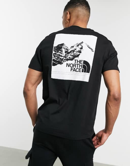 The North Face Mountain Graphic t shirt in black Exclusive at ASOS