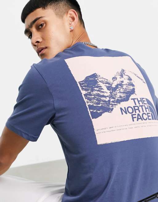 The North Face Mountain Graphic t-shirt in blue Exclusive at ASOS, 4 of 4