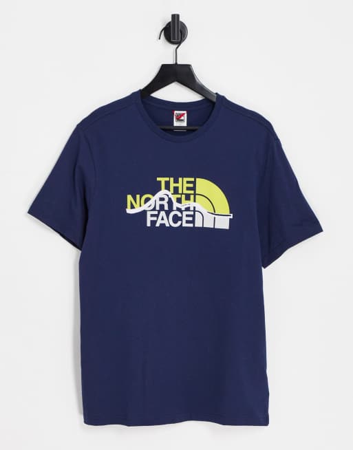 The North Face - Mountain Line - T-Shirt in marineblauw
