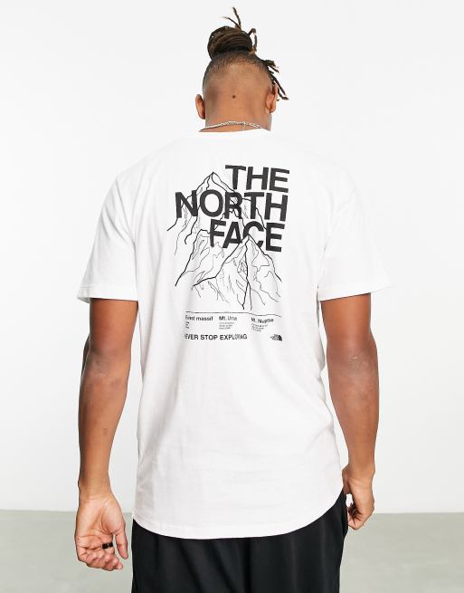 The North Face Mountain Line t-shirt in white | ASOS