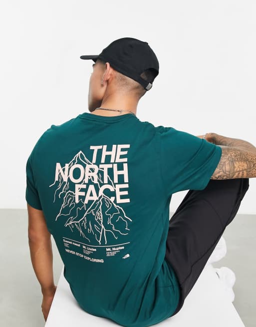 The north face green t deals shirt