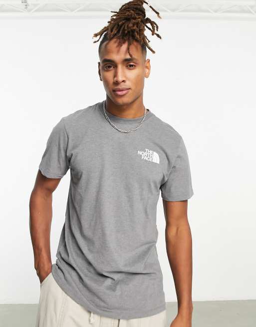 The North Face Mountain Outline back print t shirt in gray ASOS