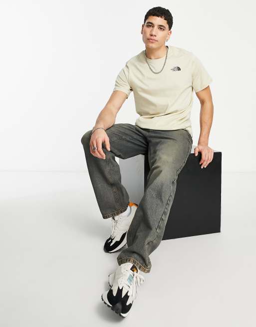 The North Face Mountain Outline back print t-shirt in stone