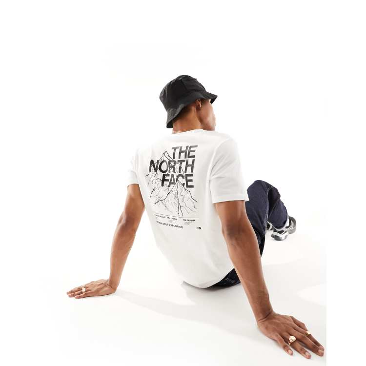 The North Face Mountain Outline back print t-shirt in white | ASOS