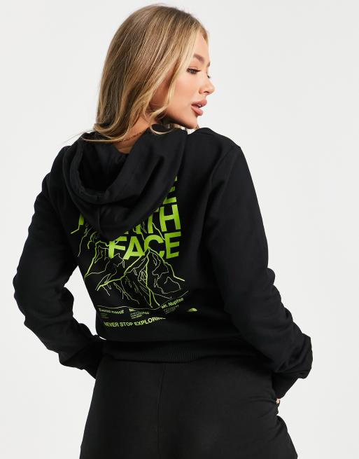 The North Face Mountain Outline hoodie in black Exclusive at