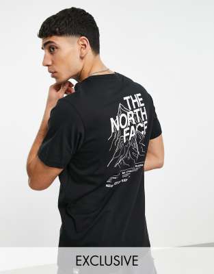 The North Face Mountain Outline t-shirt in black Exclusive at ASOS | ASOS