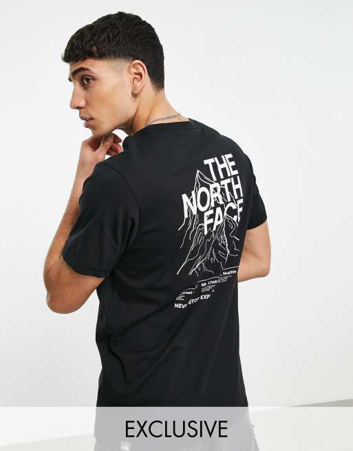 The North Face Mountain Outline t-shirt in black Exclusive at ASOS