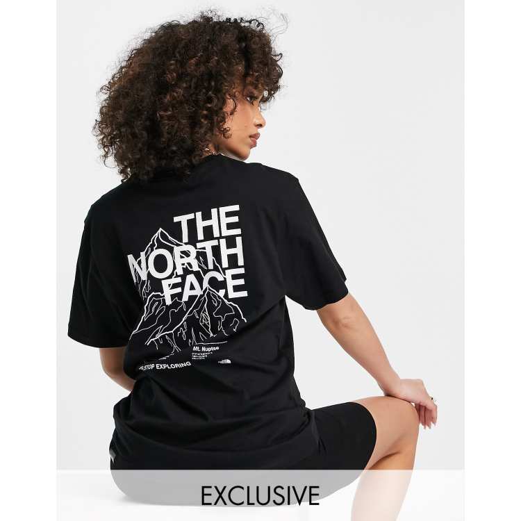 The North Face MOUNTAIN LINE TEE - Print T-shirt - black - Zalando.de