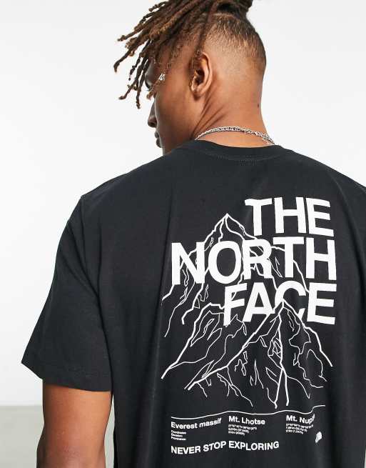 The North Face Mountain Graphic T-shirt in Black for Men