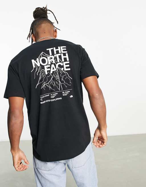 The North Face Mountain Outline t-shirt in black