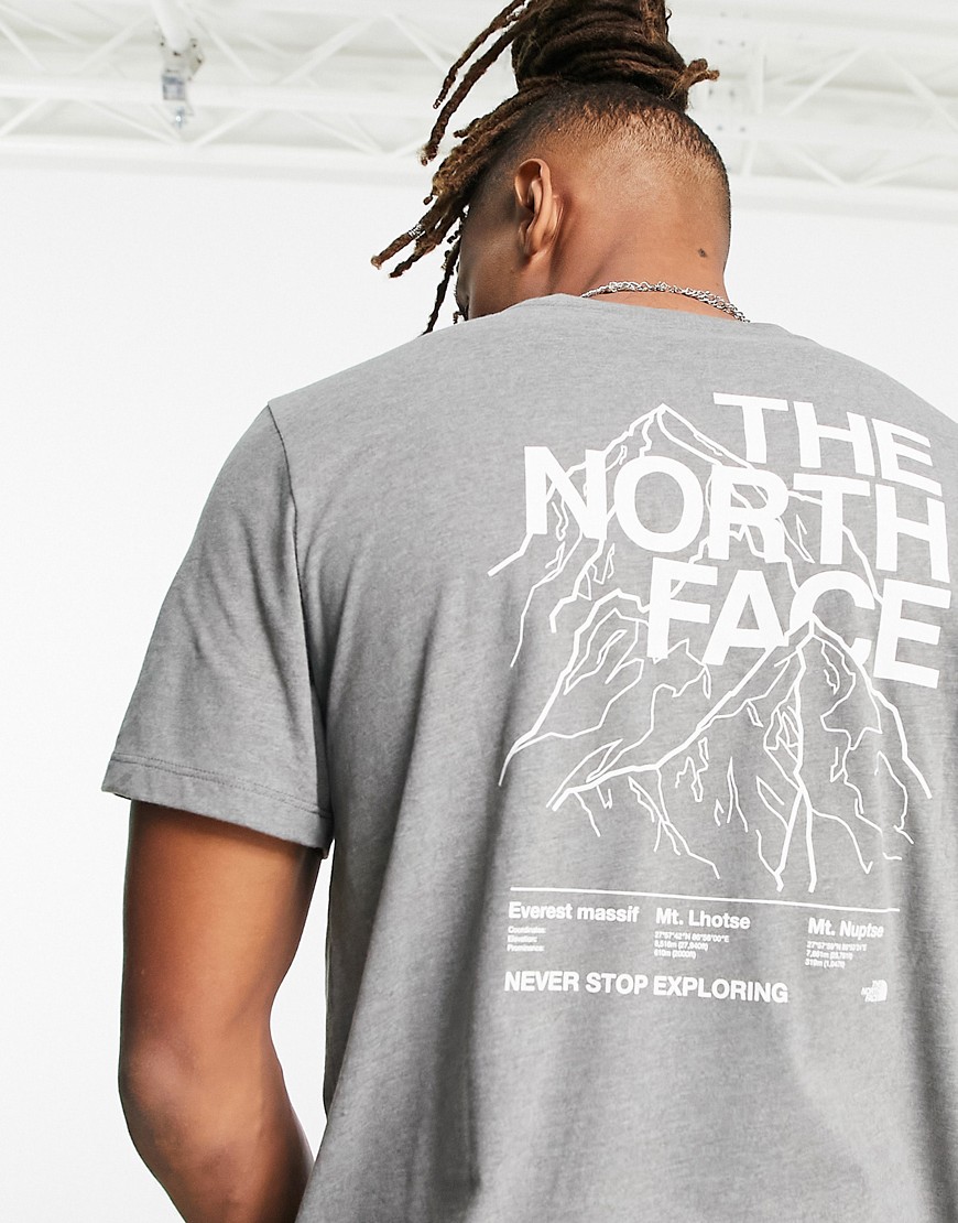 The North Face Mountain Outline t-shirt in gray