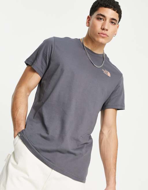 The North Face Mountain Outline back print t-shirt in gray