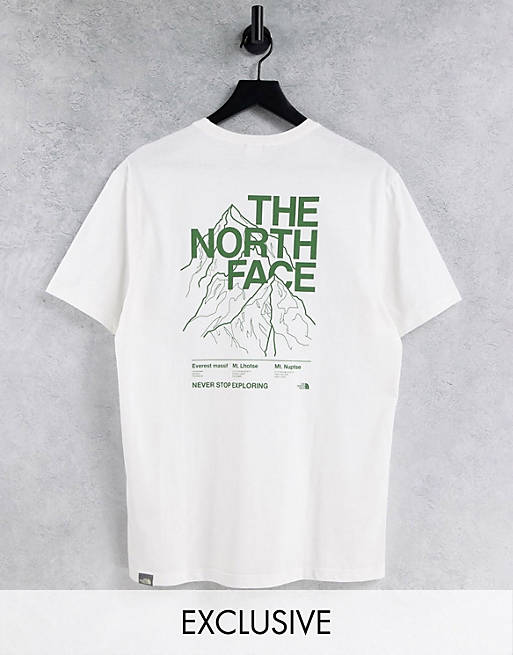  The North Face Mountain Outline t-shirt in white Exclusive at  
