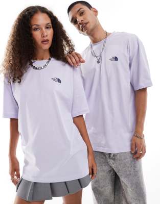 The North Face The North Face Mountain Peak back print oversized t-shirt in lilac-Purple