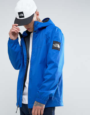 bright blue north face jacket