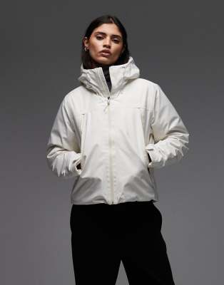 The North Face - Mountain Range - Daunenparka in Wollweiß mit Kapuze