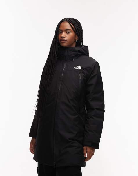 The North Face Mountain range down parka jacket in black - view 1