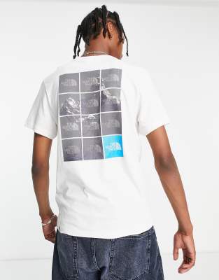 The North Face Mountain Repeat back print t-shirt in off white Exclusive at  ASOS | ASOS