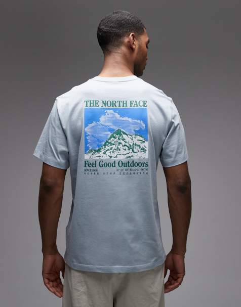 The North Face Mountain Scribble backprint t-shirt in grey - view 1