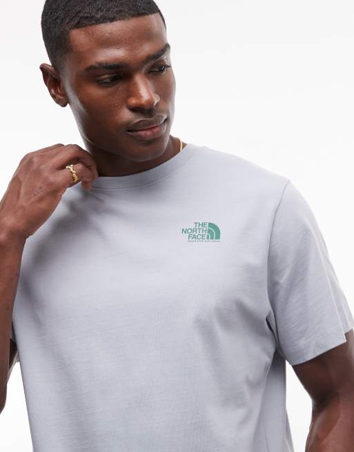 The North Face – Mountain Scribble – Szary T-shirt z nadrukiem na plecach, 3 z 7