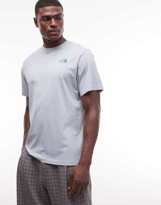 The North Face – Mountain Scribble – Szary T-shirt z nadrukiem na plecach, 5 z 7