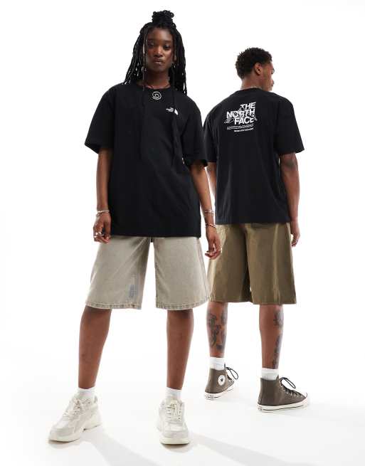 The North Face Mountain Sketch back print oversized t-shirt