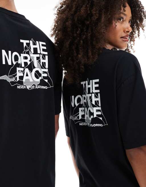 The North Face Mountain Sketch back print oversized t-shirt in black, 3 of 4