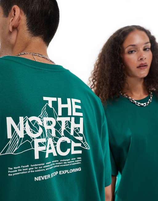 The North Face Mountain Sketch back print oversized t-shirt