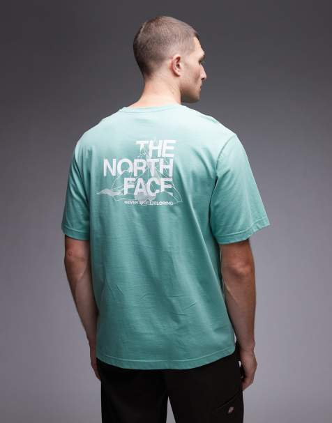 The North Face Mountain Sketch back print oversized t-shirt in green - view 1