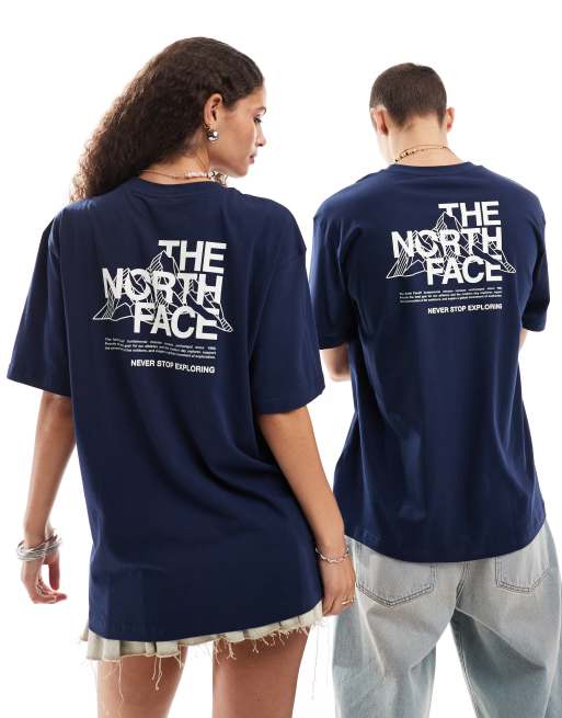 The North Face Mountain Sketch back print oversized t-shirt