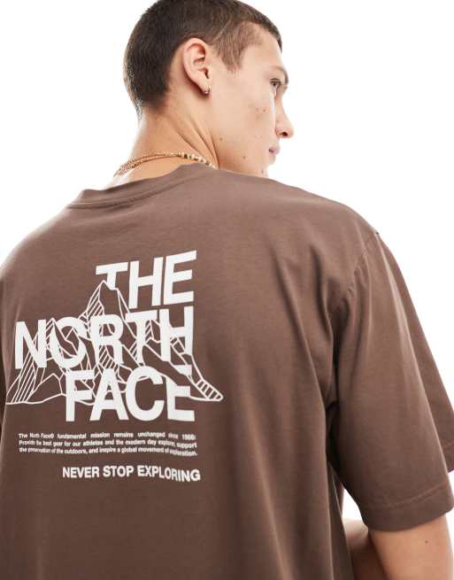 THE NORTH FACE◆Mountain Sketch backprint Tシャツ 送料込 The North Face Mountain Sketch back print oversized t-shirt