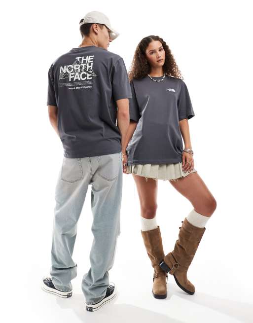 The North Face Mountain Sketch back print oversized t-shirt