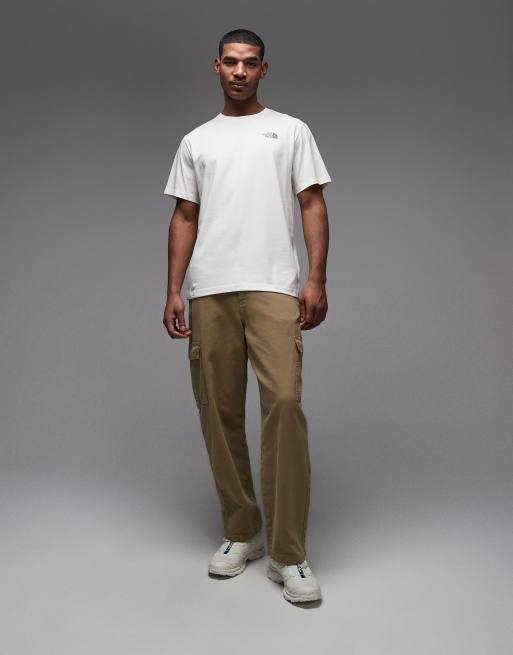 The North Face mountain sketch back print t-shirt in beige, 2 of 5