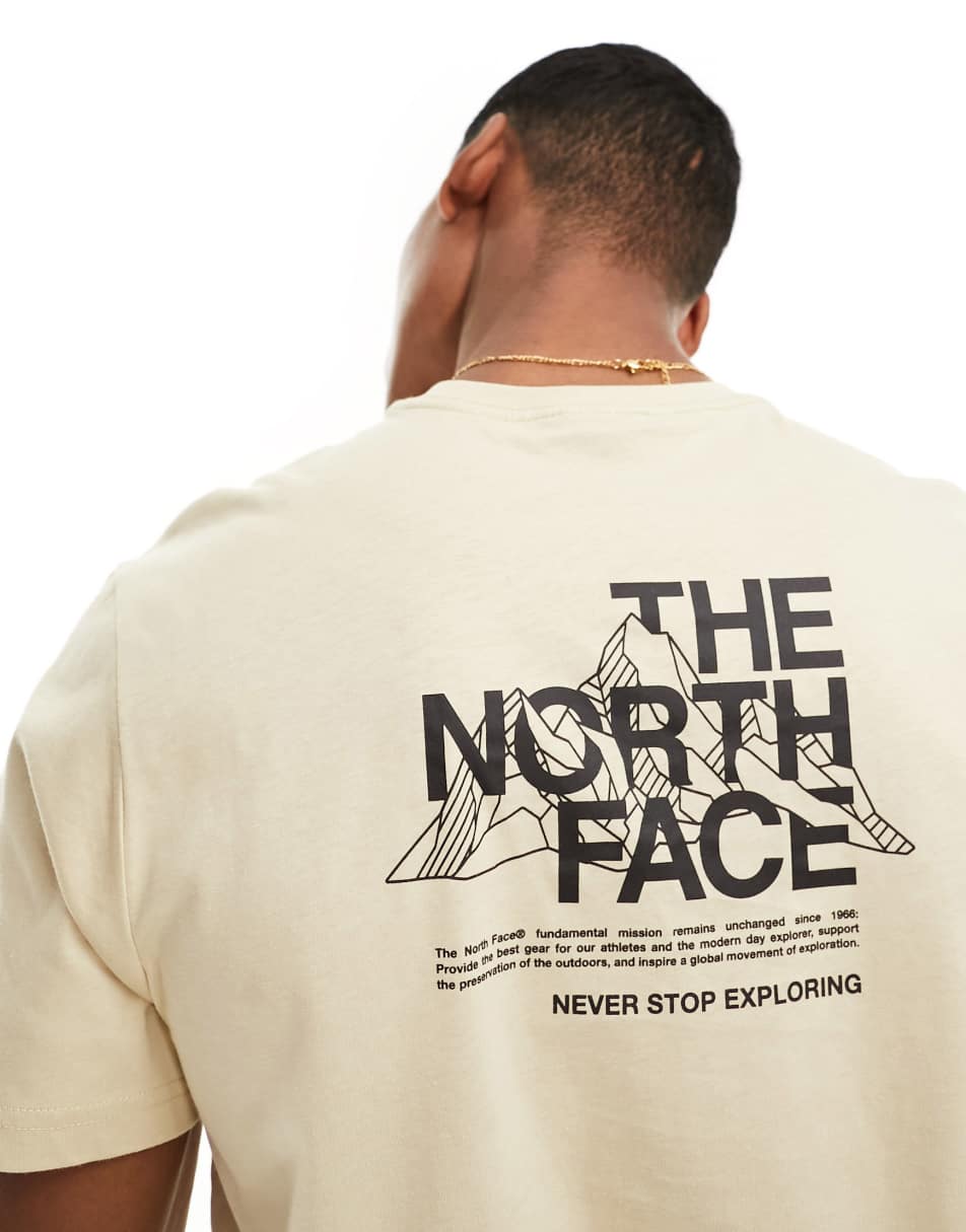 The North Face Mountain Outline back print t-shirt in gray, ASOS in 2024