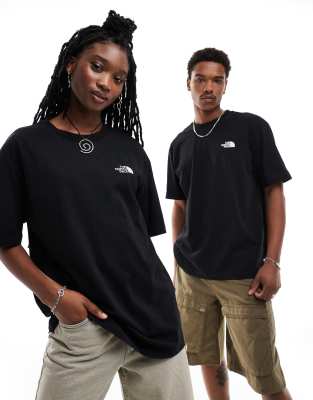 The North Face The North Face Mountain Sketch backprint oversized t-shirt in black