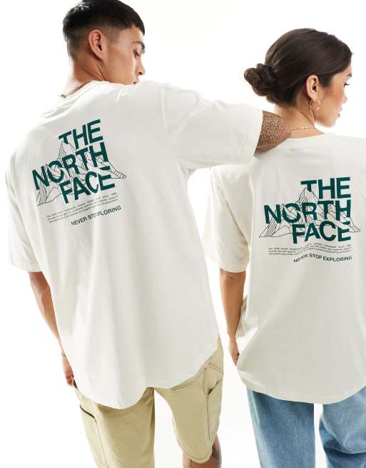 THE NORTH FACE◆Mountain Sketch backprint Tシャツ 送料込 The North Face Mountain Sketch Back Print T-shirt in White