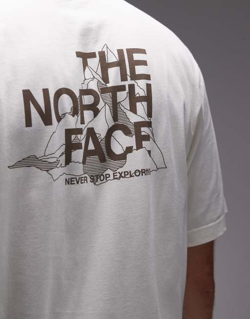 The North Face Mountain Sketch backprint oversized t-shirt in off white, 5 of 5